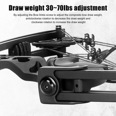 Compound Bow Kit Adjustable for Outdoor Use & Target Practice, 20-70lbs Arche…