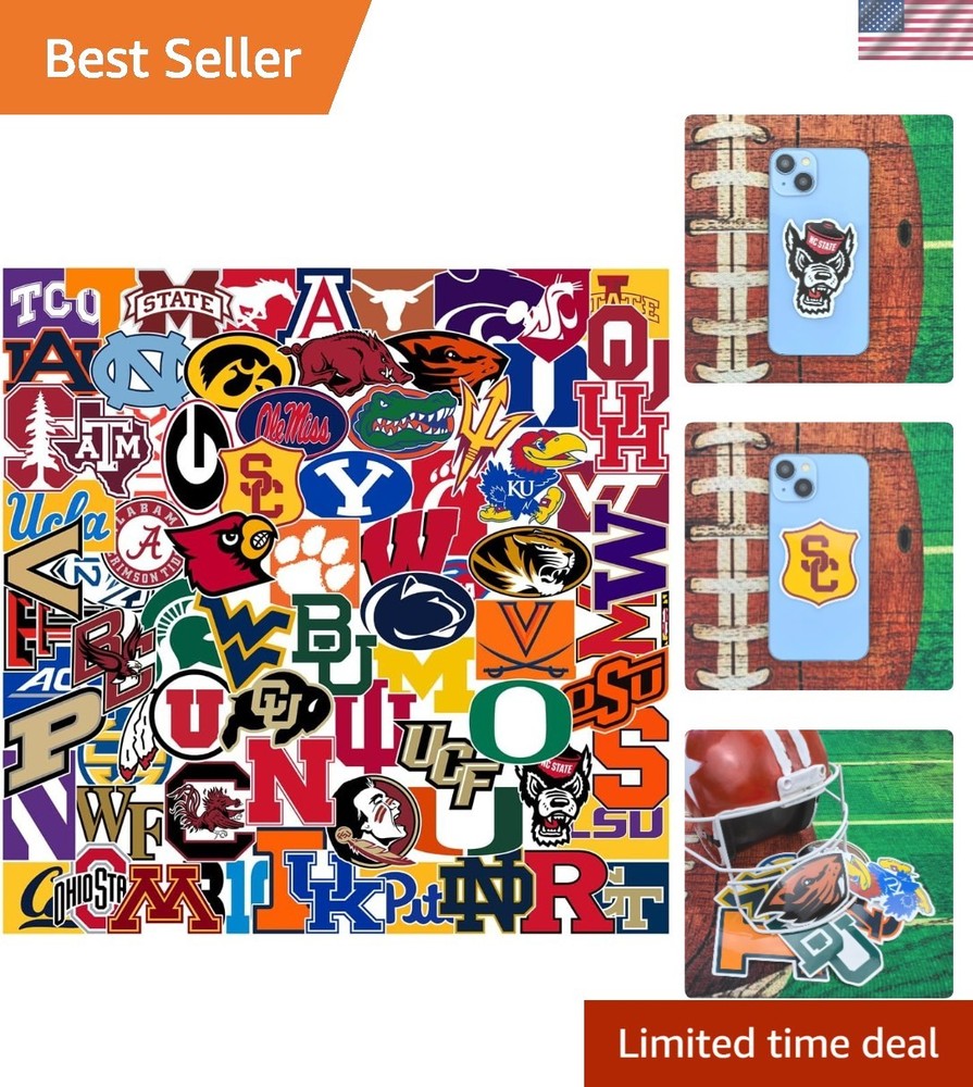 Self-Adhesive Vinyl Sports Stickers – 70-Piece Pack for Laptops & Water Bottles