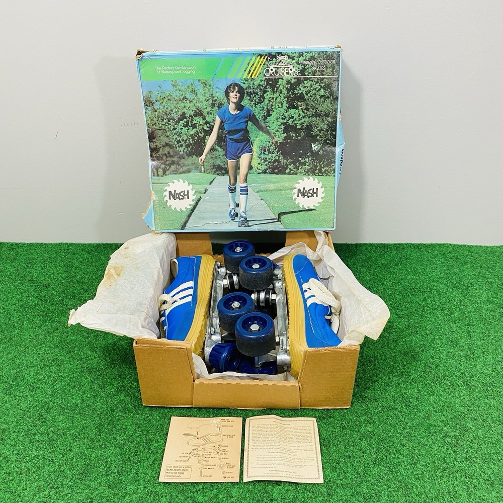 Vintage 70’s Nash Cruisers Roller Skates Blue Unisex Adults Men’s 10/Women’s 12