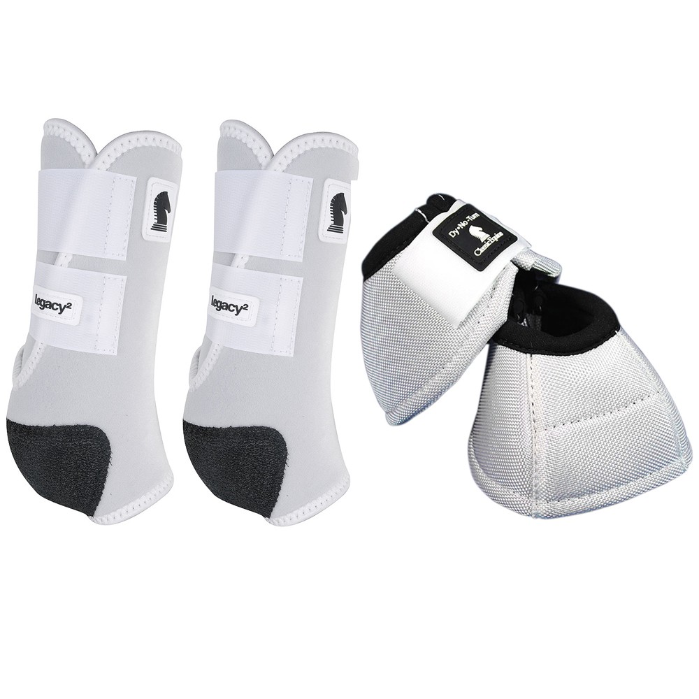 CE Classic Equine Neoprene Horse Bell Boots Shock Absorbing Black