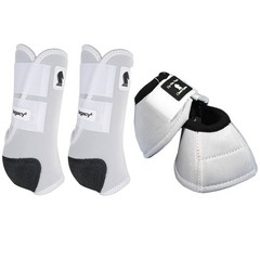 CE Classic Equine Neoprene Horse Bell Boots Shock Absorbing Black