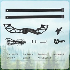 Toparchery Archery Takedown Recurve Bow Hunting Long Bow Set Alloy Riser –