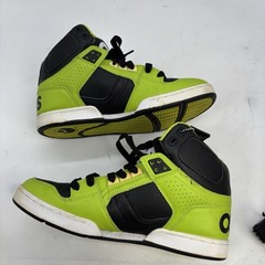 Osiris Skateboarding Shoes Mens 9.5 NYC83 CLK Black Lime Green High Top 2000s