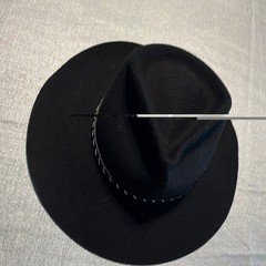 Bee Hat Co. Black Wool Felt Western Cowboy Hat Leather Band Made in USA Women’s