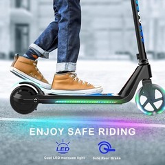 Patinete eléctrico para niños de 6 a 10 años, con arranque rápido, velocidad