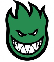 GIANT Spitfire Skateboard Big Head Sticker – GREEN – 25 x 18 inches