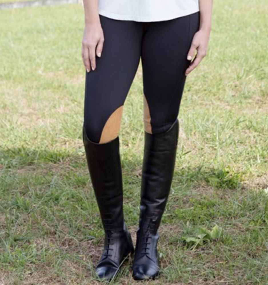 Chestnut Bay Active Rider Knee Patch Tight-M-Black Chestnut