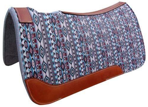 Showman 31″ x 32″ Navajo Print Solid Felt Saddle Pad