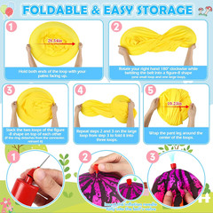 Granny Pants Yard Game, Tossing Game Set with 20 Bouncy Balls & 10 Water Balls f