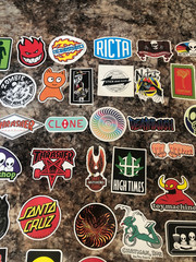 73 Cool Mixed Colors Skateboard Laptop Car stickers