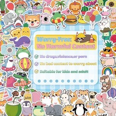 Cool Stickers Pack Random Sticker 106Pcs for Laptop Computer Skateboard Helmet