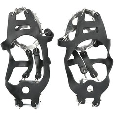1 Pair 18 Teeth Crampons Fishing Snow Shoe Spiked Grips Cleats AntiSlip FF