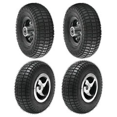 4-Pack Front Rear 9×3.50-4 Tire on Wheel for Mobility Scooter Wheelchair Mower