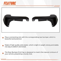 Rear Bumper End Cap Compatible With 2016-2023 Toyota Tacoma W/O Sensor Hole