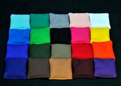 CORNHOLE BAGS, 80 Bags – 10 sets. 6″ Filled with WHOLE CORN. Free Shipping