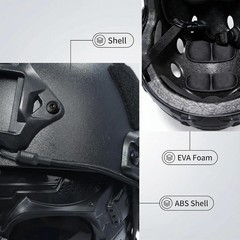 Tactical Airsoft Helmet Full Face Mask Black Paintball Military Style