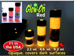 Glow-On RED Glow Paint For Gun Sights, Fishing Lures, Lg 9.2 ml Vial, Bright