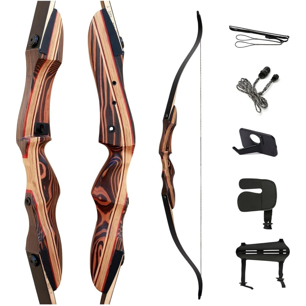 Deerseeker 62″ Takedown Recurve Bow Set for Adults & Youth