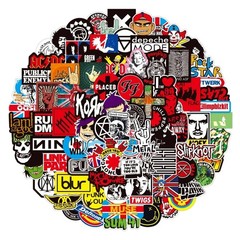100 PCS Rock Music Punk Style Stickers Cartoon Hip-hop Personalized Decorative
