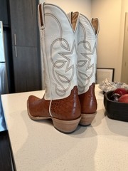 Heritage Boot Co. The Tex, Clay & White Western Cowboy Boots, Made in Mexico