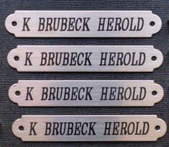 SADDLE PLATE 2 1/2″ x 3/8″ Custom Engraved Solid Nickel Silver Bridle or Brow