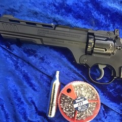 Crosman Vigilante Air Pistol CO2 Powered Dual Ammo Air Revolver .177/BB – CCP8B2