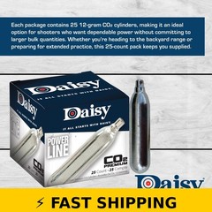 Daisy Powerline 12-Gram CO2 Cylinders 25 Count for Airguns