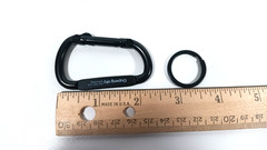 6 Pack Oupeng Sky Carabiner Clip Set 2.25″ D Shape Spring Loaded Gate