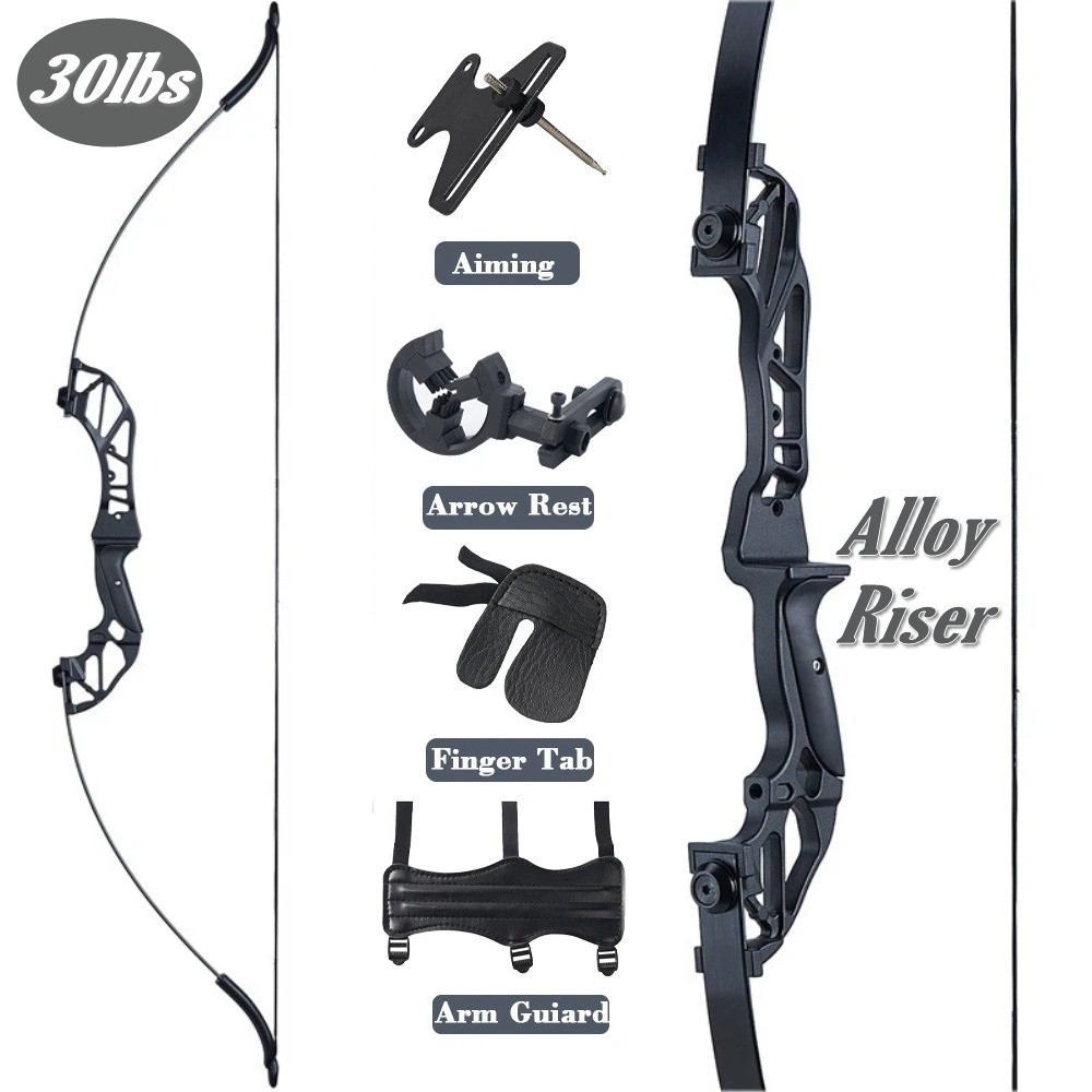 53» Takedown Recurve Bow 30lbs/40lbs Right Handed,Beginners Archery Target Set