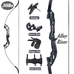 53» Takedown Recurve Bow 30lbs/40lbs Right Handed,Beginners Archery Target Set