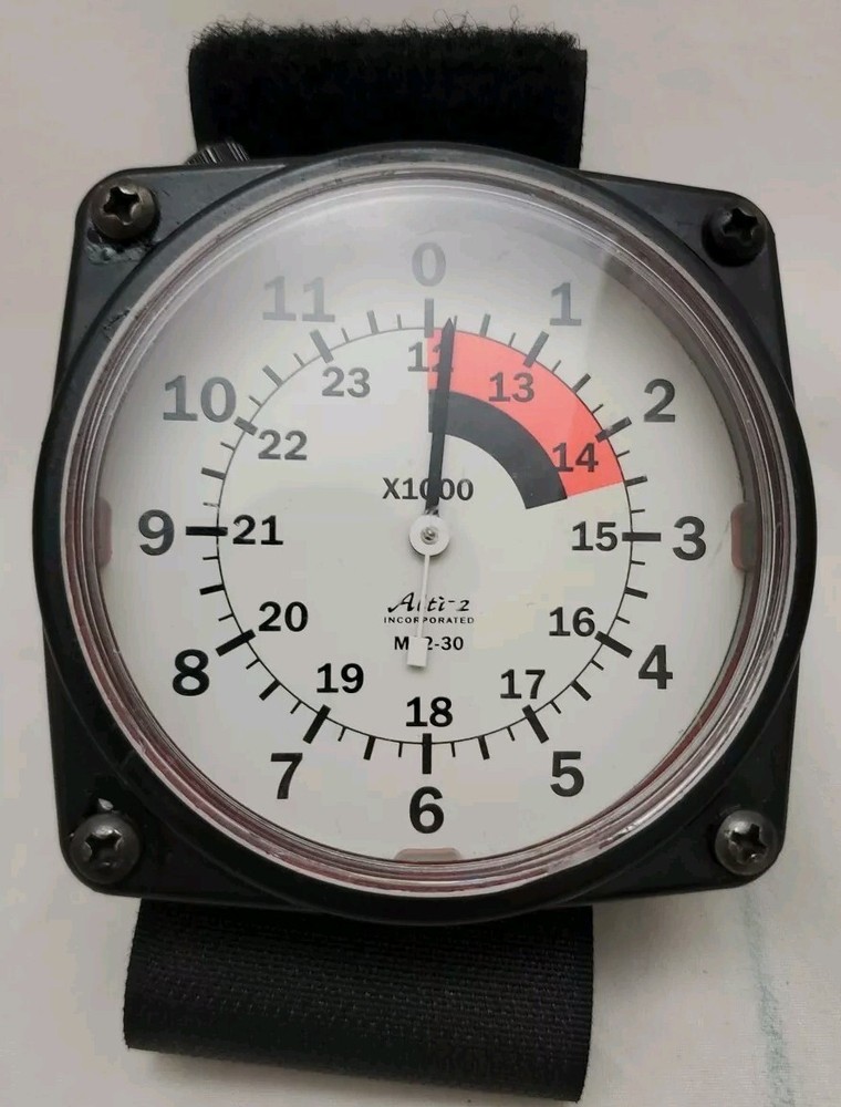 Alti-2 MA2-30 Black Military Sky Diving Aneroid Altimeter For Wrist 24k Feet