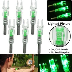 6Pcs LED Lighted Nocks ID 6.2mm Shooting Archery For Compound Bow Arrow Nocks