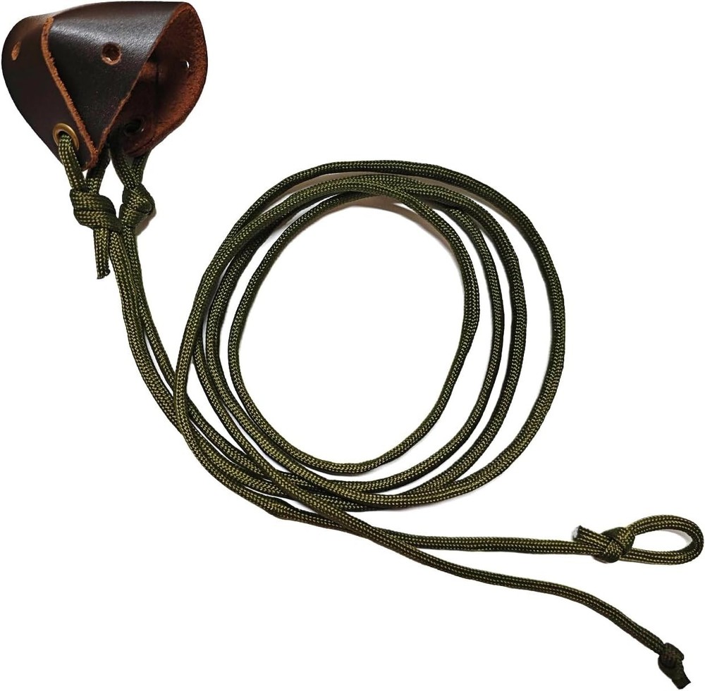 Shepherd Sling Handmade Paracord Leather Throwing Sling Old-Fashioned Slingsh…
