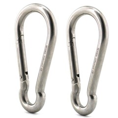 2PCS M12 316 SS Heavy Duty Marine Grade Snap Hooks Carabiner Clip Spring