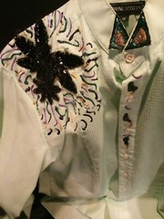 WOMENS WESTERN HORSEMANSHIP OR SHOWMANSHIP SHIRT LIGHT GREEN, WITH DESIGN SIZE M