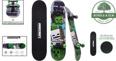 Graphic Printed Skateboard with Smooth Rolling ABEC 5 Bearings – 31 Inch