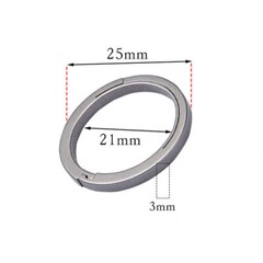 3PCS Titanium Key Rings Outer Dia. 17mm/22mm/25mm/32mm Openable Keyrings EDC