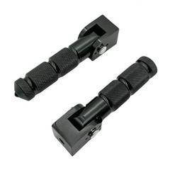 Universal 8mm Motorcycle Foot Pegs – Foldable Bike Pegs, 90 Degree Fixed Black