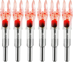 12 Pack X Lighted Nocks Universal Fit for Arrows with ID .204/.233/.244/.246 Lig
