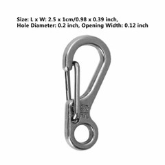 10Pcs Aluminum Alloy Mini Carabiner Clips Tiny Hooks Spring Clasps Keychain A