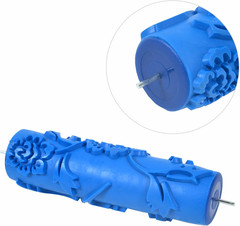 7» Inch Texture Rubber Roller Single Color DIY Patterned Paint Roller Decora…
