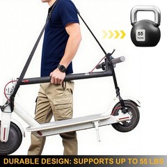 Adjustable Scooter Carry Strap with Quick-Release Plastic large size, black