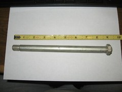 Minibike axle or steering bolt 9» long X 15mm – 18 tpi unknown application nos
