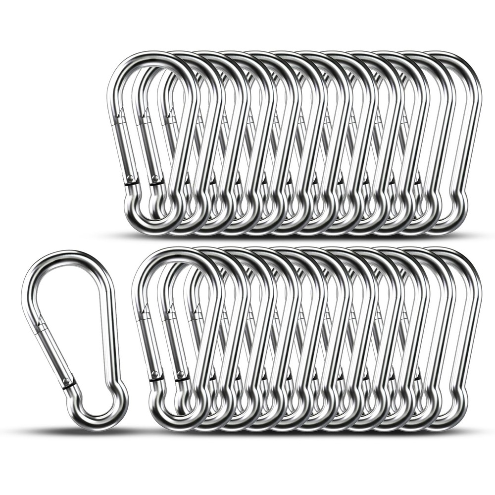 Small Carabiner Clip Hooks 25pcs 1,57 inch 304 Stainless Steel Snap Hook