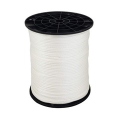 1/8″ (#4) X 1000 ft Low -Stretch Solid Braid Industrial 1/8 inch, White