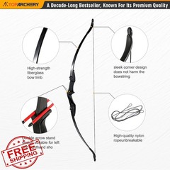 TOPARCHERY Recurve Bow 40lbs Black Youth