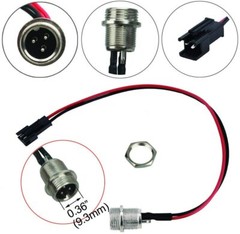2X 3 Pin 2 Male Plug 2-Wire Hoverboard Charging Port For Scooter Charger Cable