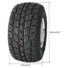 10×4.50-5 Go Kart Front Wheel Tire 5 Inch Aluminum Rim 3 Stud Rain Racing Cart