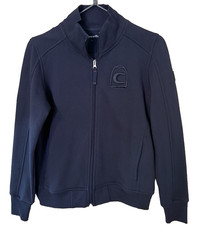 Covalliero Bango Bomber Jacket Cotton Blend Heavyweight Navy Zip Equestrian Lg