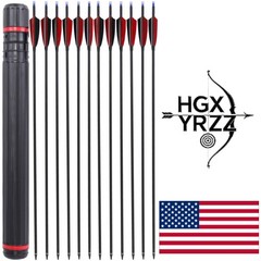 30″ Archery Carbon Arrows Turkey Feather Compound Recurve Bow Arrowhead Quiver